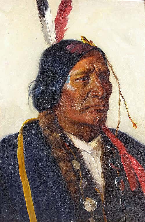 Coyote that Howls [Untitled (Plains Man, two feathers)]